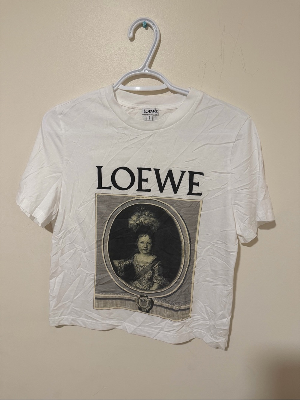 Loewe Portrait Graphic T-Shirt Sz M Cropped Style